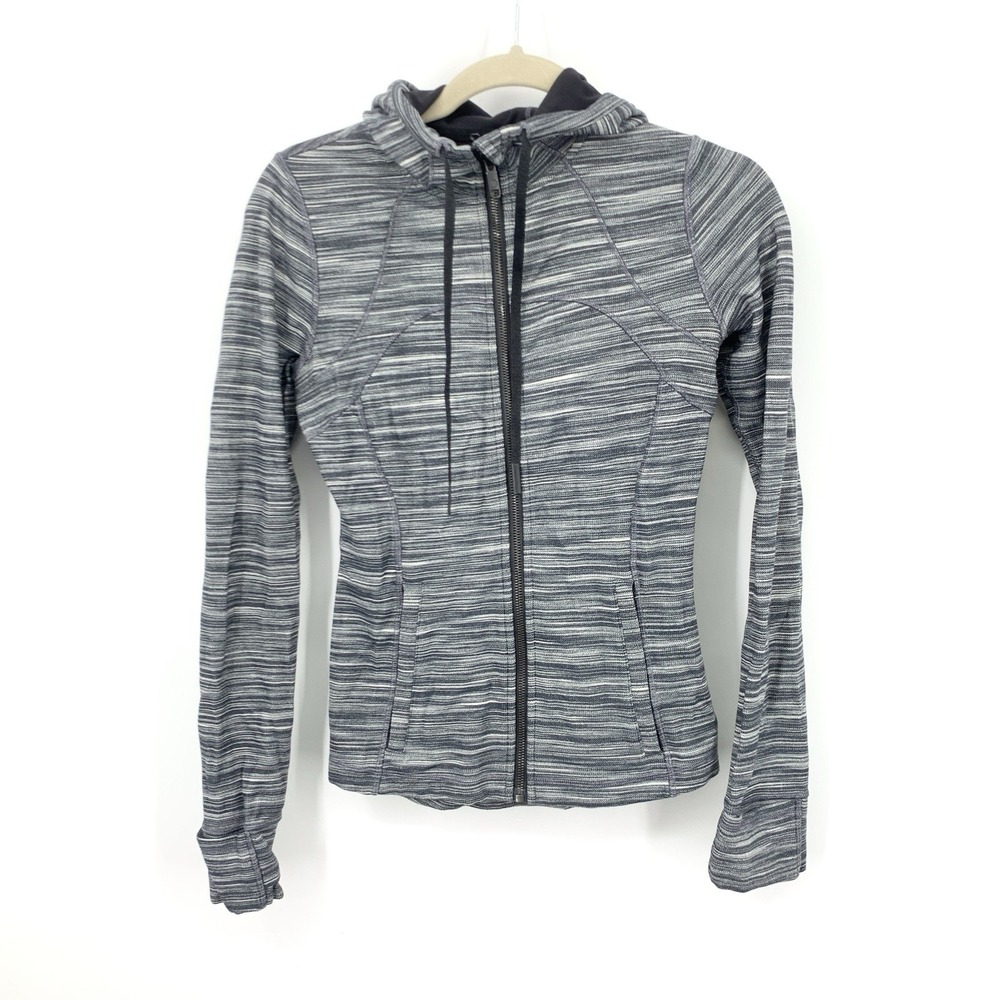 Lululemon Women Size 6 Medium Define Jacket Full Zip Hoodie Nulu Heathered Black